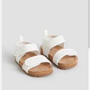 H&M Kids White Sandals with Cork Sole